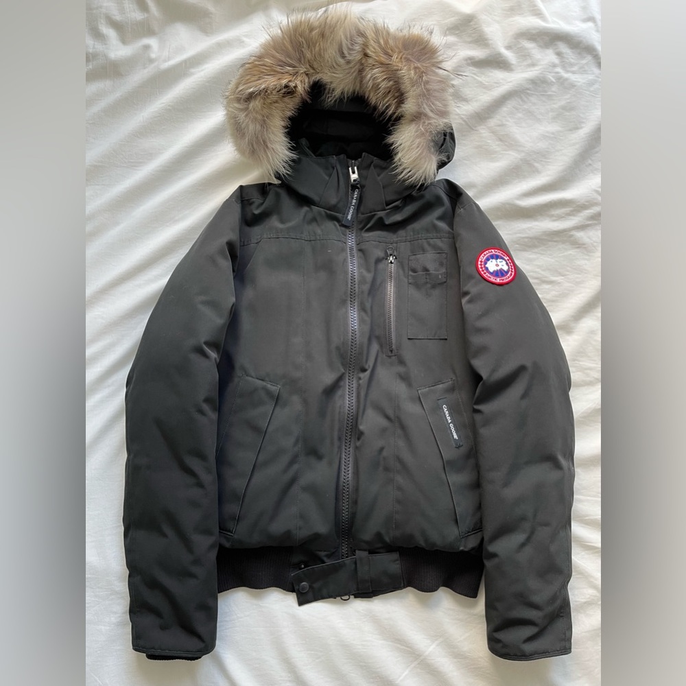 Canada Goose Black Borden Bomber Puffer Jacket